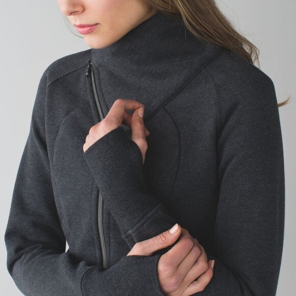 Lululemon Cozy Cuddle Up Jacket - 8 Heathered Black - Picture 3 of 10
